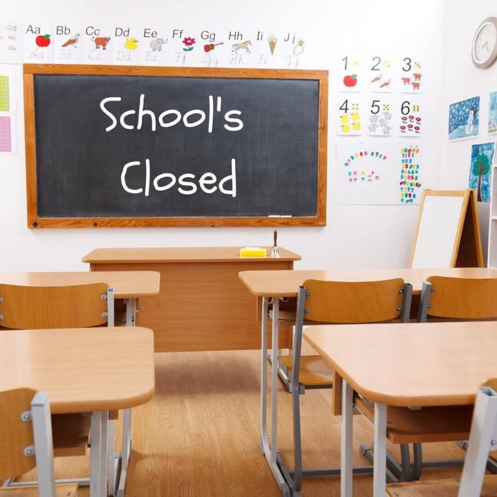 Empty Classroom- Extended School Closing